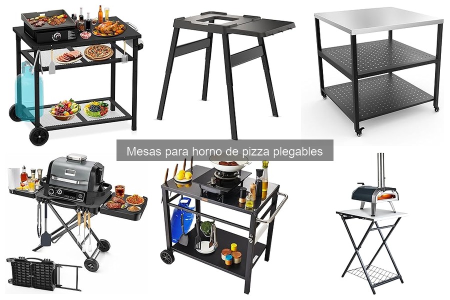 Accesorios ideales para mesas plegables de horno de pizza