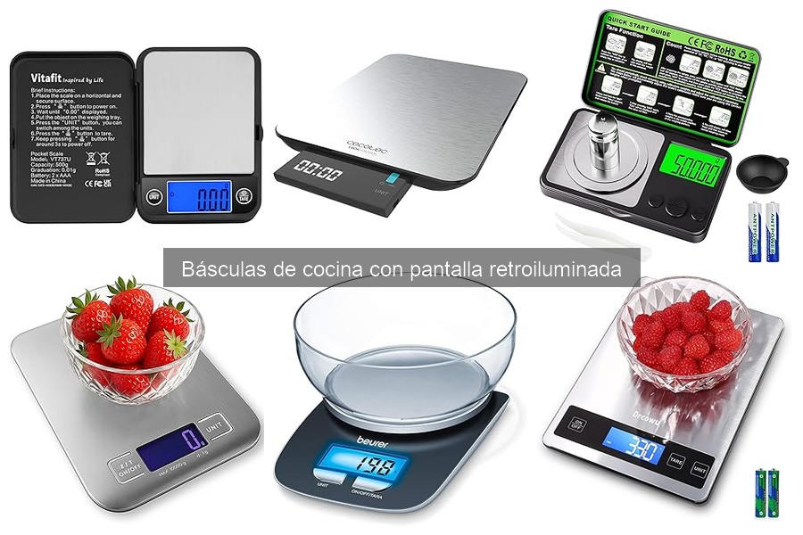 Alternativas a la báscula de cocina con pantalla retroiluminada