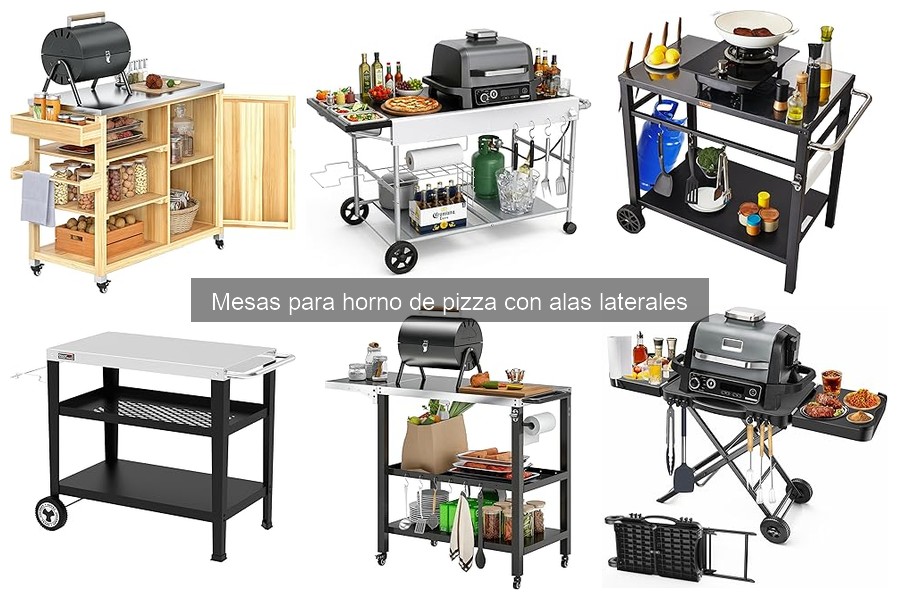 Alternativas a mesas para horno de pizza con alas laterales