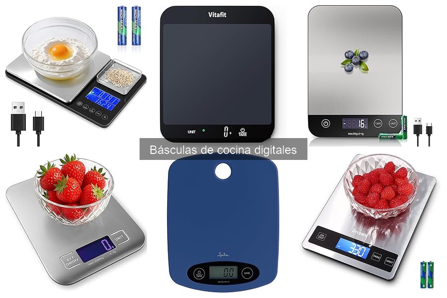 Básculas de cocina digitales con conexión a smartphone