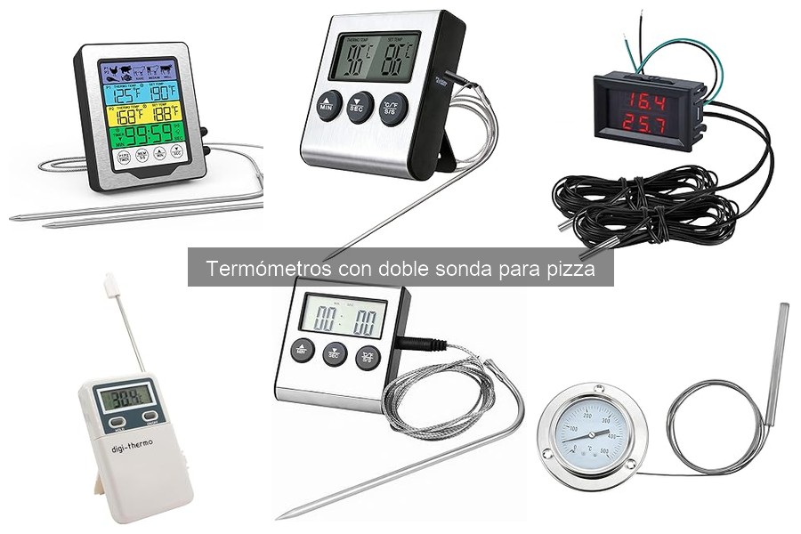 Características clave de termómetros de doble sonda para pizza