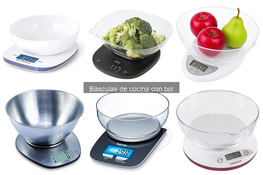 Características clave de una báscula de cocina con bol para repostería