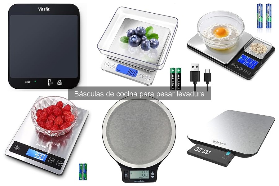 Cómo usar una báscula de cocina para pesar levadura