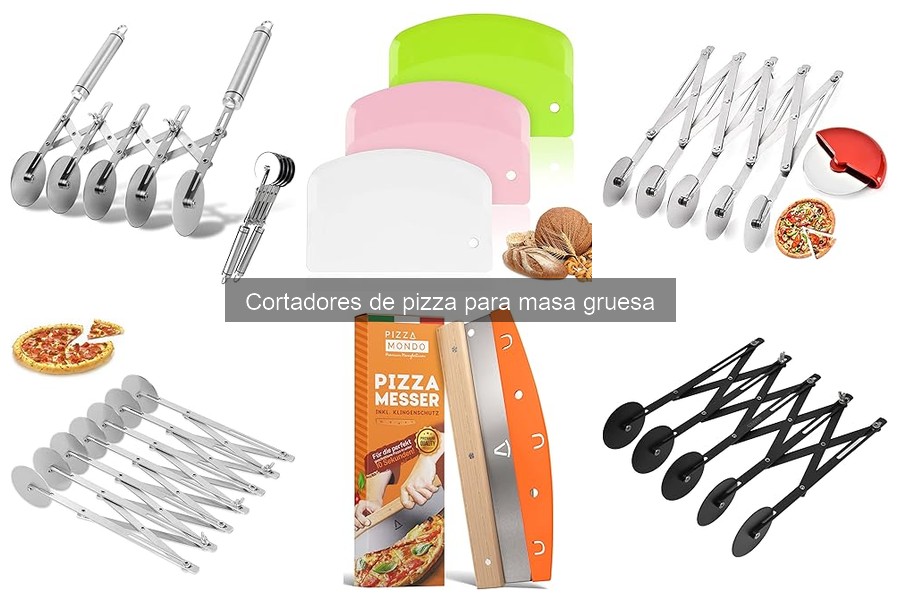 Comparativa de cortadores de pizza para masa gruesa y estándar