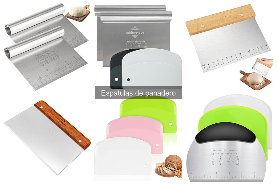 Comparativa de espátulas de panadero: metal, silicona y madera