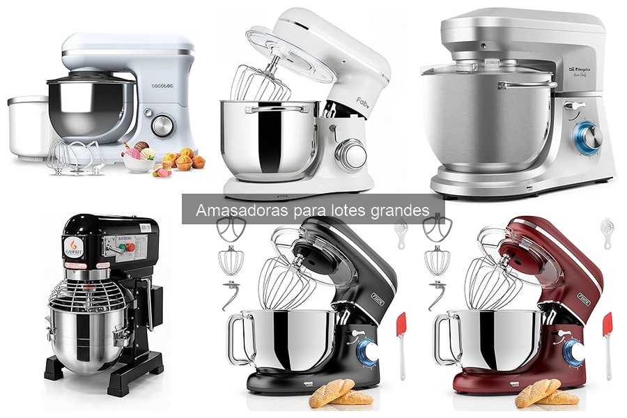 Comparativa de las Mejores Amasadoras para Lotes Grandes