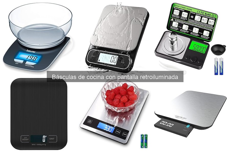 Comparativa de las mejores básculas de cocina con pantalla retroiluminada
