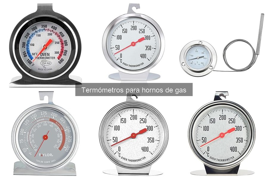 Comparativa de termómetros digitales y analógicos para hornos de gas