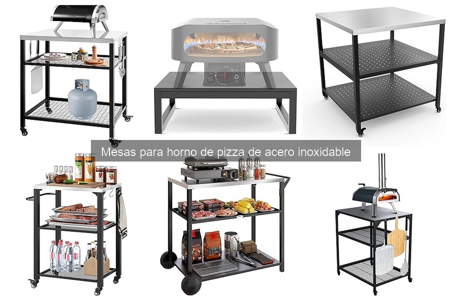 Comparativa: Mesas de acero inoxidable vs. madera para horno de pizza
