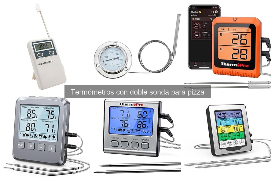 Consejos para usar un termómetro de doble sonda en pizza