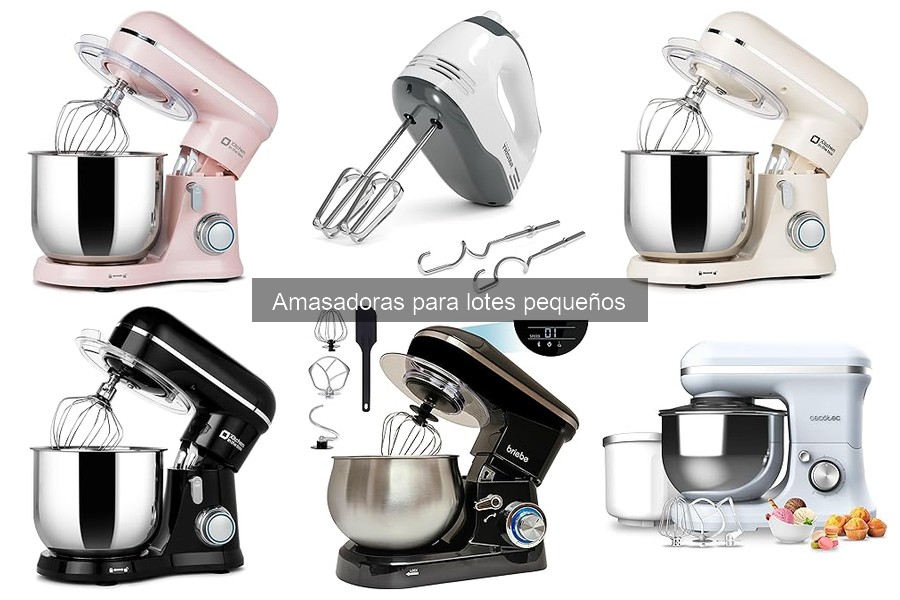 ¿Cuánto espacio requiere una amasadora de lotes pequeños?