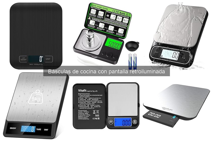 Dónde comprar básculas de cocina con pantalla retroiluminada