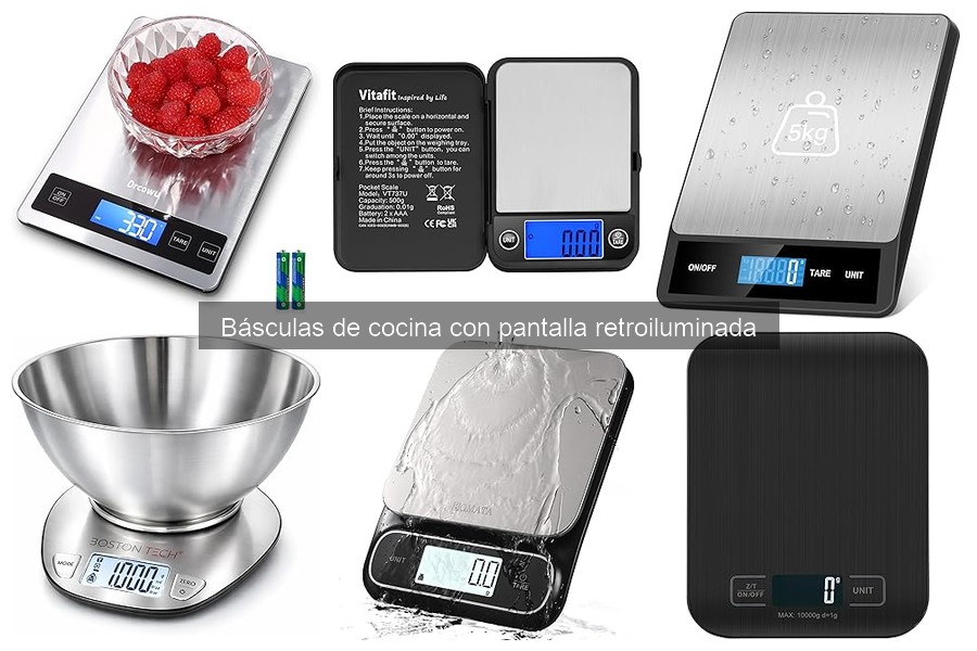 Guía de compra de básculas de cocina con pantalla retroiluminada