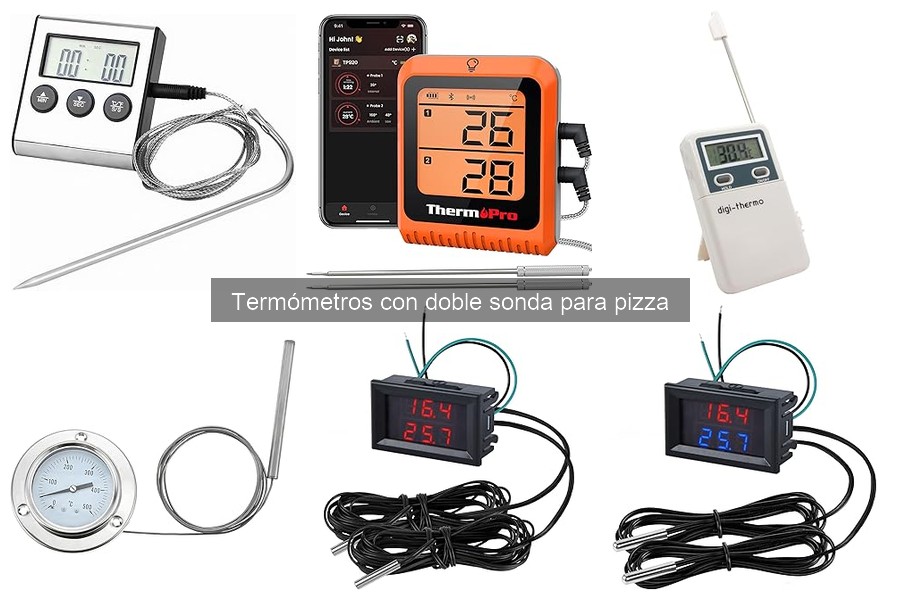 Mantenimiento de sondas en termómetros de doble sonda para pizza