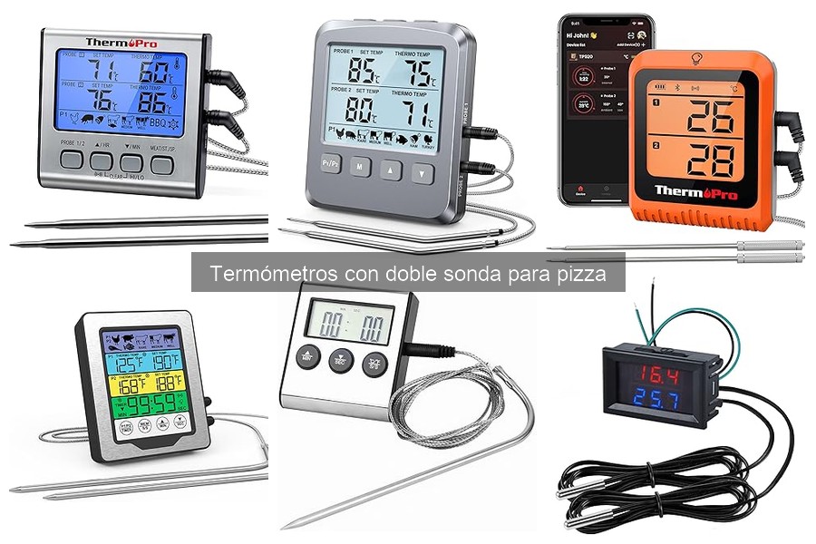 Mantenimiento y limpieza de termómetros de doble sonda para pizza