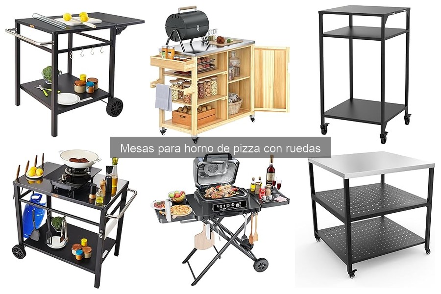Mejores accesorios para mesas de horno de pizza con ruedas