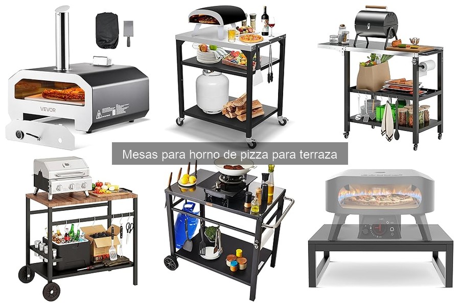 Mejores accesorios para mesas de horno de pizza en terraza