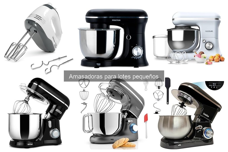 Mejores amasadoras para lotes pequeños: comparativa efectiva