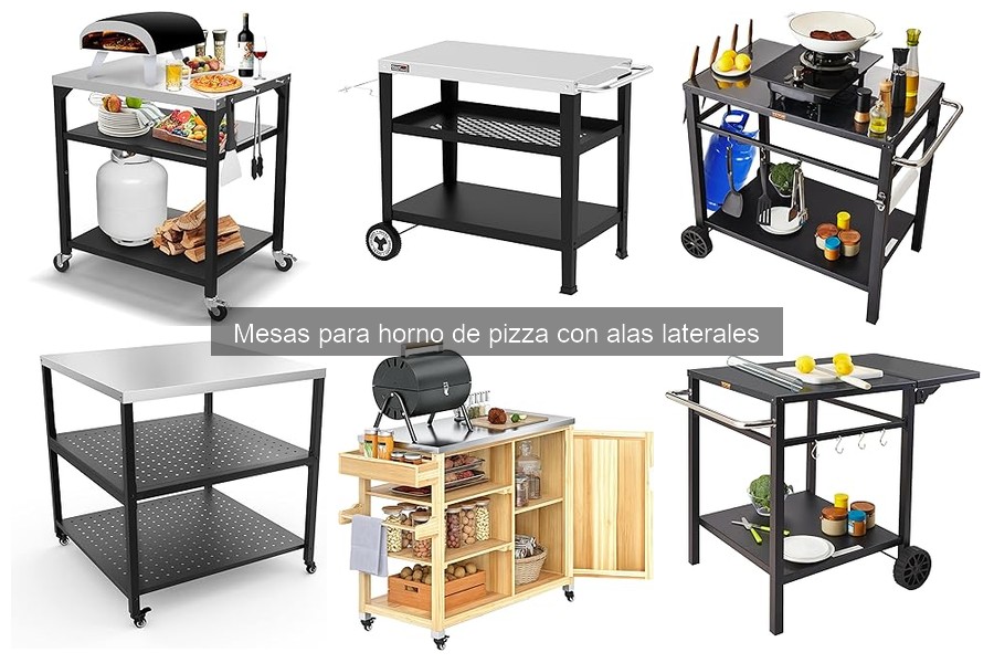 Mejores mesas para horno de pizza pequeñas con alas laterales