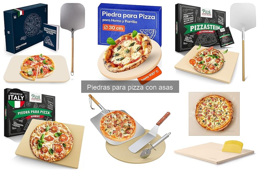 Mejores piedras para pizza con asas: comparativa 2023