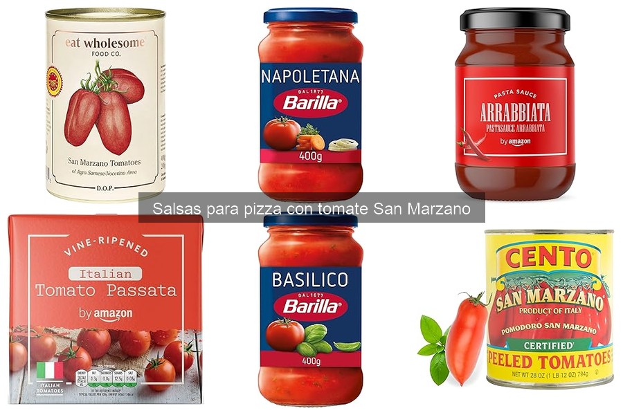 Mejores salsas de tomate San Marzano para pizza