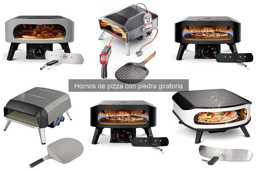 ¿Qué es un horno de pizza con piedra giratoria?