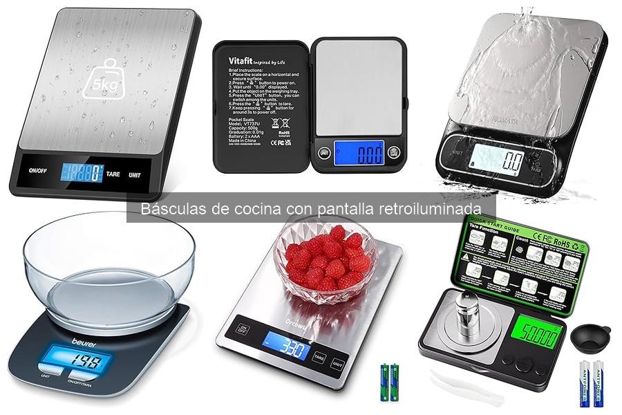 ¿Qué es una báscula de cocina con pantalla retroiluminada?