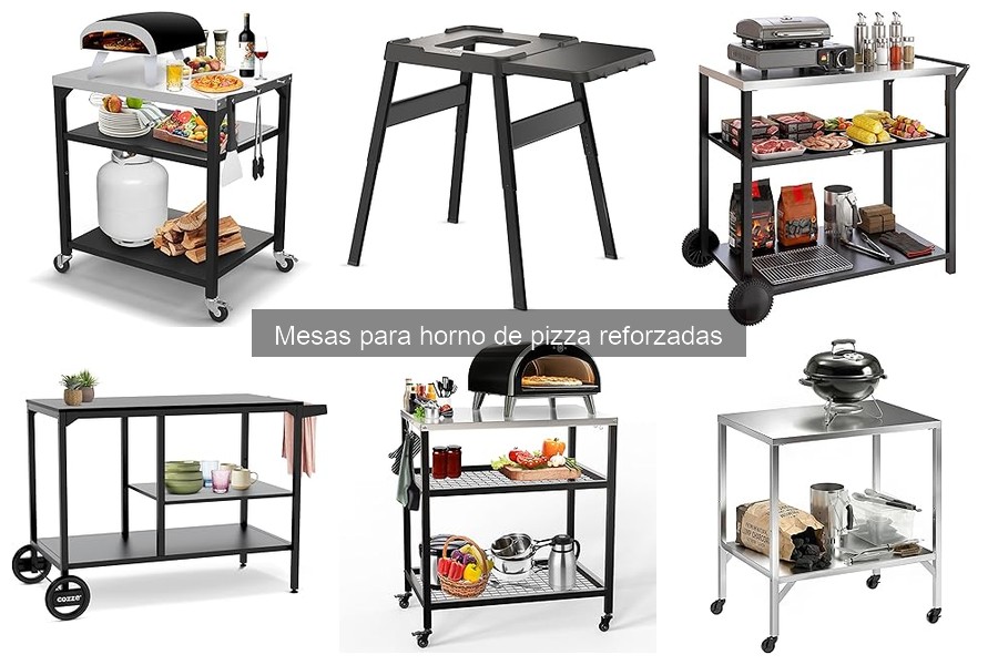 ¿Qué es una mesa para horno de pizza reforzada?