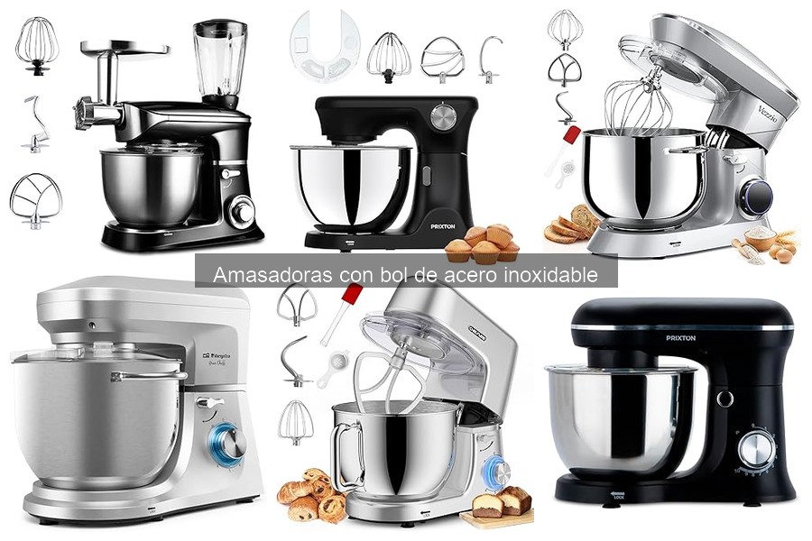 Rango de precios de amasadoras con bol de acero inoxidable
