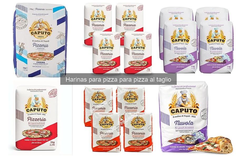 Recetas de masa para pizza al taglio con diferentes harinas