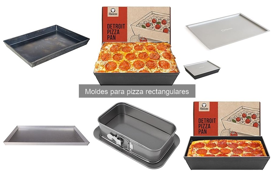 Tipos de moldes para pizza rectangulares y sus características