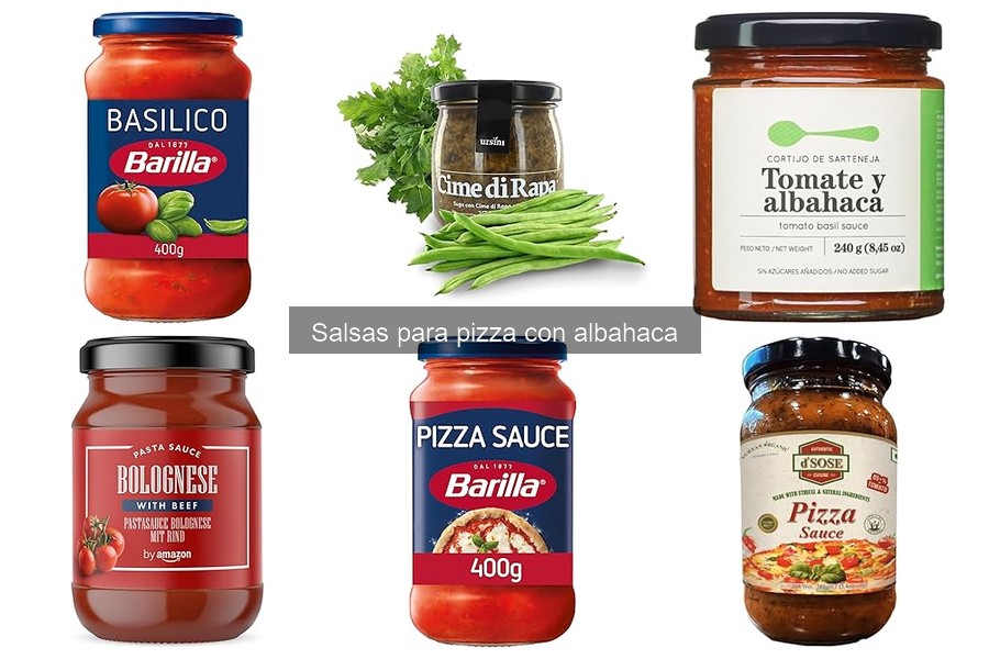 Tipos de salsas para pizza con albahaca: frescas y enlatadas
