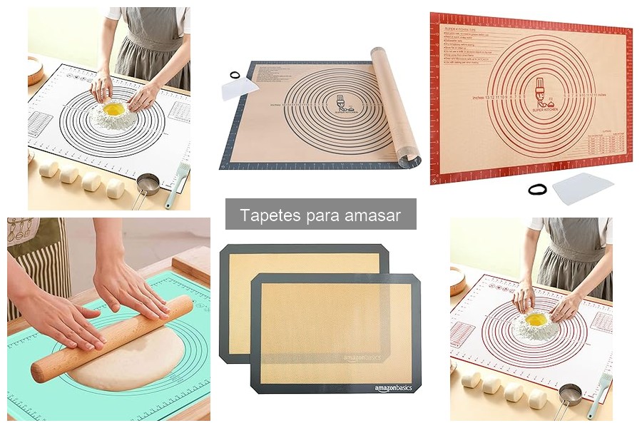 Tipos de tapetes para amasar: silicona, goma y PVC